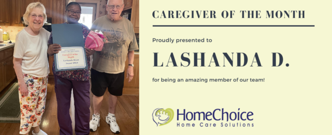 Lashanda, our Caregiver of the Month for Aug 2024.