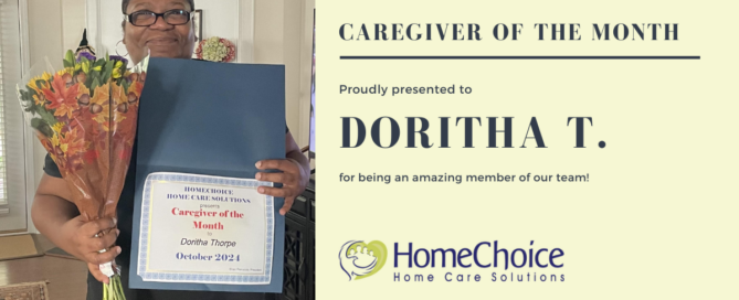 Doritha, our Caregiver of the Month for October 2024.