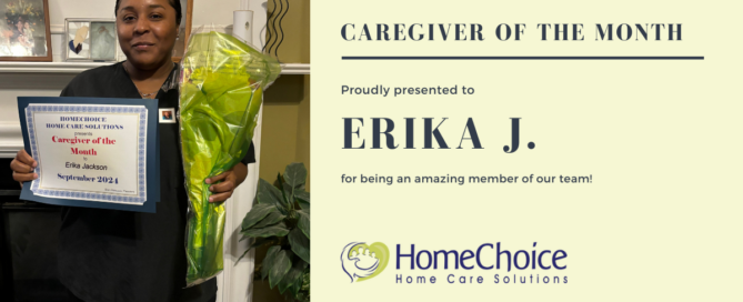 Erika, our Caregiver of the Month for September 2024.