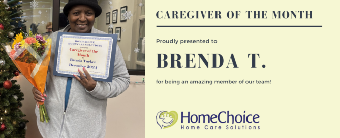 Brenda T, our Caregiver of the Month for December 2024.